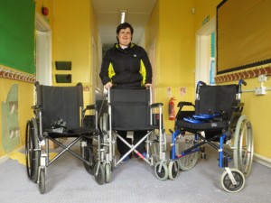 Wheelchairs in motion!